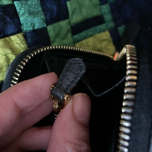 PRADA COA Nappa Gaufre Black Leather Roughed Clutch/Wallet - Picture 8 of 15